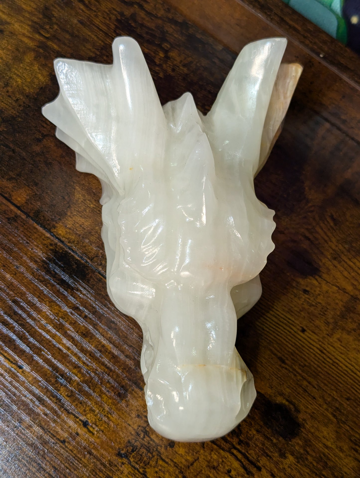 Afghanistan Jade (calcite) Dragon Head Carving