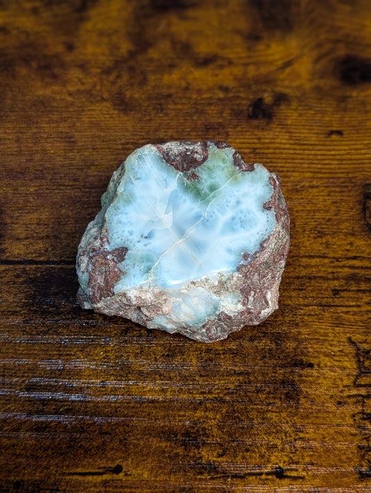 Larimar Half Polished Specimen on Matrix